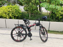 凤凰（Phoenix） 凤凰自行车可折叠山地车路虎男士成年人变速女式越野公路单车 十刀黑红/折叠双避震/全竞速轴承 27.5寸27速【参考：168-198cm】 实拍图