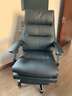 震旦（AURORA） 多功能皮椅可躺大班椅舒适商务坐椅 手动控制款 真皮（黑色） 实拍图