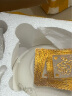 碗碟套装108件家用陶瓷大号汤碗筷饭面碗盘创意个性轻奢餐具组合 108件金枝(配汤古) 晒单实拍图