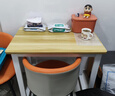 馨美凯电脑桌台式家用简易书桌办公桌简约现代工作台租房卧室学习写字桌 【单桌1.6cm厚桌面】白架+浅胡桃 长80cm*宽60cm*高74cm 实拍图