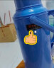 SIMELO保温壶玻璃内胆热水瓶72H骄子木塞保温瓶学生宿舍开水瓶2L蓝色 实拍图