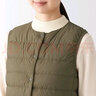 无印良品（MUJI）女式 便携式 无领马甲 羽绒背心 羽绒服 深米色 L  实拍图