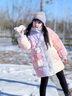 G.DUCKKIDS女童羽绒服免洗易打理2025新款洋气儿童大童女孩冬季棉袄外套潮 粉紫色（没有挂饰） 160 建议12-14岁 实拍图