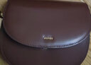 红谷包包女包新款质感牛皮宽肩带单肩斜挎包马鞍包情人节礼物 深咖啡 实拍图