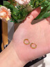 中国黄金（CHINA GOLD）碎冰冰素圈18k金耳钉女2026年新款耳饰生日七夕情人节礼物送女友 京速达-18k金满天星耳扣 实拍图