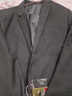 罗蒙西服套装男士商务修身西装男职业正装小西服新郎伴郎结婚礼服外套 灰色双扣【西服+西裤+马甲+衬衫 6XL /200【190-205斤】+7件礼品 实拍图