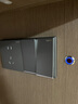 罗格朗（LEGRAND）开关插座电工电料逸景深砂银灰色86型面板墙面暗装电源插座 双开单控 开关 实拍图