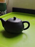 瓷牌茗茶具黑陶茶壶陶瓷功夫茶具泡茶壶过滤侧把防烫黑禅风粗陶普洱红茶单壶 【黑陶螺纹】茶壶 实拍图