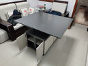 栖梓多功能茶几饭桌两用升降折叠简约现代客厅小户型创意伸缩岩板茶几 多功能升降茶几【配4凳】 100cm*60cm 实拍图