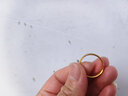中国黄金（CHINA GOLD）黄金戒指光面钻纹硬金素圈戒指情侣对戒金戒指生日礼物女 17圈号/约1.53g 实拍图