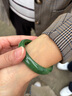 净心石 和田玉手镯微黑碧玉镯子油润菠菜绿 内径约55mm-56mm 实拍图