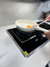 BAMBETEL班贝特德国品牌陶瓷不粘锅无涂层家用平底锅宝宝辅食锅煎牛排煎锅 煎饼煎蛋锅（带盖）3-6人 28cm 实拍图