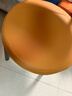 哈骆顿（HALODN）实木凳子家用餐凳餐椅餐厅椅子靠背凳 梳妆凳 化妆凳轻奢靠背椅子 【承重500斤】胡桃腿+橙色面 京速发【实木框架】+【猫爪皮】 实拍图