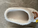 卡帝乐鳄鱼洞洞棉拖鞋女士冬季休闲棉拖加绒保暖棉鞋子女 11129M 白色 36 实拍图