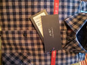 云廷纯棉保暖衬衫男加绒加厚磨毛格子衬衣全棉法兰绒免烫一体绒爸爸装 BN863 深蓝小格 39 /M 实拍图