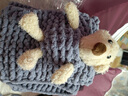 途尊小熊围巾毛线手工编织diy冰条织围巾神器自制口袋熊围脖送男女友 卡其色冰条线4团+玩偶熊2个 【棒针款】 材料包 实拍图