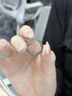 中国黄金（CHINA GOLD）玉翡翠戒指女冰种蓝水指环玉石素圈情情人生日情人节礼物送女朋友 蓝水翡翠戒指【9码】 实拍图