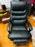 顾全（GUQUAN）老板椅 总裁椅可躺电脑椅家用办公椅子 久坐舒服人体工学椅电竞椅 黑色-真皮(更高品质选择) 实拍图