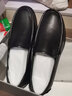 红蜻蜓春款男士时尚豆豆鞋男士休闲皮鞋舒适套脚休闲男鞋【父亲节推荐】 黑色 38 实拍图