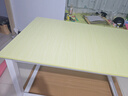 威曼帝电脑桌家用台式书桌学习桌写字桌简约卧室桌子工作台长条桌加厚款 白枫色面+白架 长120*宽80*高74cm 实拍图