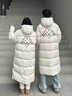 卡帕（Kappa）背靠背羽绒服外套女款2025新款冬季男士长款保暖防寒服K0EZ2YY09D 桦木白-0114 XL 实拍图
