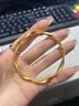 中国黄金（CHINA GOLD）莫比乌斯黄金手镯女足金古法素圈镯子手环饰品生日礼物送女友爱人 【古法无孔】圈号56 约5g 实拍图