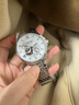 冠琴（GUANQIN）瑞士认证手表男士全自动机械表镂空飞轮防水男表圣诞礼物送男友 大师版-精钢白面 实拍图