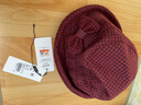 稻草人女士帽子气质优雅渔夫帽秋冬季新款时尚百搭保暖盆帽时尚洋气 红色 实拍图