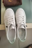 大东女士春夏皮面小白鞋子女新款平底百搭透气运动休闲韩版皮板鞋 白皮 37 显瘦版型 实拍图