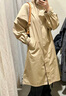 MUJI MUJI 女式 不易沾水 立领大衣 长袖外套女款风衣春季 米色 M (160/84A) 实拍图