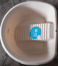 茶花 洗脸盆 塑料盆子搓衣板洗衣盆 浴盆大水盆 浅米色 1只装 实拍图