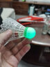 匹克（PEAK） 夜光羽毛球耐打室外防风发光球尼龙球塑料夜用荧光LED带灯训练球 4只装(发光夜用球) 1筒 实拍图