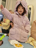 笛莎童装女童立体郁金香连帽羽绒服2025冬季新款女宝宝可爱精致羽绒服 葡萄紫 110 实拍图