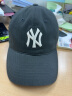 MLB棒球帽子男女通用帽子女韩版纽约洋基队软顶遮阳CP66 炭灰白标NY 晒单实拍图