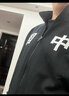 鸿星尔克（ERKE）于适同款|开衫卫衣秋冬中国外套情侣款国潮时尚运动服上衣长袖 正黑 2XL 实拍图