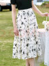 百图betu女装夏季新款半身裙法式优雅花卉高腰半身裙女2303T67 米白 S（米白预售06/21发货） 晒单实拍图
