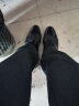 红蜻蜓男鞋新款男士商务正装皮鞋耐磨通勤低帮皮鞋漆皮德比鞋WBA8140 黑色 41 实拍图