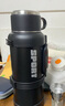 琪虎316不锈钢保温杯大容量户外便携车载旅行壶家用保温壶保温48小时 黑色（双内盖+壶套） 2.5L 5斤水 实拍图