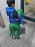 儿童演出服恐龙服充气衣服坐骑搞怪人偶亲子装男女儿童节玩偶服装 中童款【建议身高：100-130cm】 实拍图