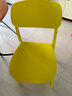 和大人餐椅家用塑料椅子现代简约餐厅饭桌靠背休闲椅北欧洽谈接待餐桌椅 LGF版黄色 加强加厚破损必赔 实拍图