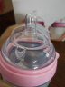 可么多么（como tomo）宝宝奶瓶新生儿 宽口硅胶奶瓶防摔 250ml*2 粉色 (3-6月) 实拍图