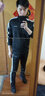 KAAGD运动套装男2024春秋季跑步休闲运动服女情侣长袖长裤健身大码服装 Z8088 黑色 男XL (170) 实拍图
