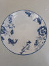 昭乐  年年有鱼青花瓷圆形饭盘子菜盘家用创意陶瓷西餐沙拉水果盘 8英寸圆盘蓝鱼（4个装） 实拍图