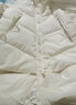 慕舍（mushe）MUSHE轻奢羽绒服女中长款冬连帽白鸭绒大毛领小个子加厚保暖外套 米白色 L (120) 实拍图