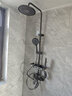 尊驰（ZUNCHI）淋浴花洒套装全套枪灰色黄铜龙头增压家用浴室洗澡沐浴喷头淋雨器 【四档出水】黄铜龙头巨幕圆款 实拍图