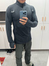艾伦伯顿半拉链训练服男速干衣长袖秋季体育田径运动t恤跑步健身衣服上衣 灰色【速干透气】 L 【120-140斤】 实拍图