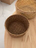 桂岐天然海草编织收纳筐厨房姜蒜收纳篮圆形侘寂风玄关桌面杂物储物筐 海草编织筐【16*6.5】 实拍图