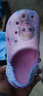 迪士尼（Disney）儿童洞洞鞋女童夏防滑凉鞋居家休闲宝宝拖鞋 F1135橘粉 190mm  实拍图