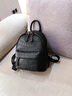 viney新款双肩包女大容量旅行包百搭牛皮旅游小背包户外出游简约书包女 【黑色】送老婆女朋友高级感实用 高颜值休闲时尚通勤背包 实拍图