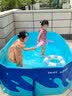 KOOCOOL游泳池家用儿童免充气可折叠水池家庭婴儿游泳桶户外大型支架泳池 2.2米-蓝色【豪华戏水】免充气泳池 实拍图